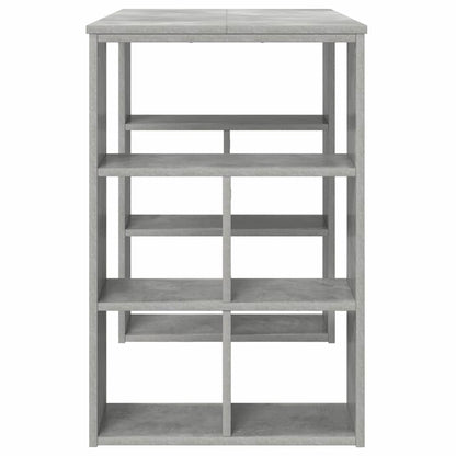 vidaXL Desk with Shelf Concrete Grey 90 x 50 x 75 cm Engineered Wood