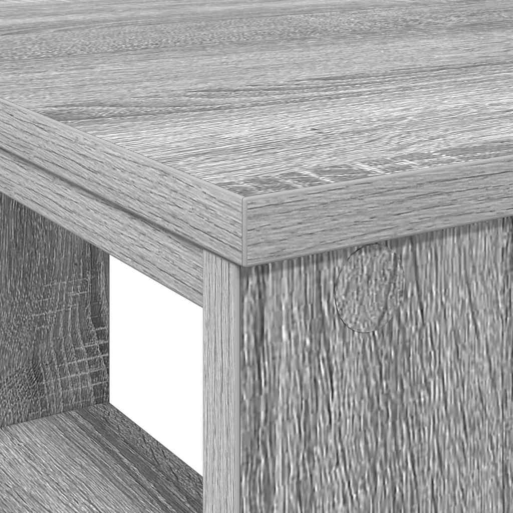 vidaXL Desk with Shelf Grey Sonoma 90 x 50 x 75 cm Engineered Wood