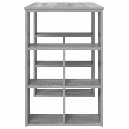 vidaXL Desk with Shelf Grey Sonoma 90 x 50 x 75 cm Engineered Wood