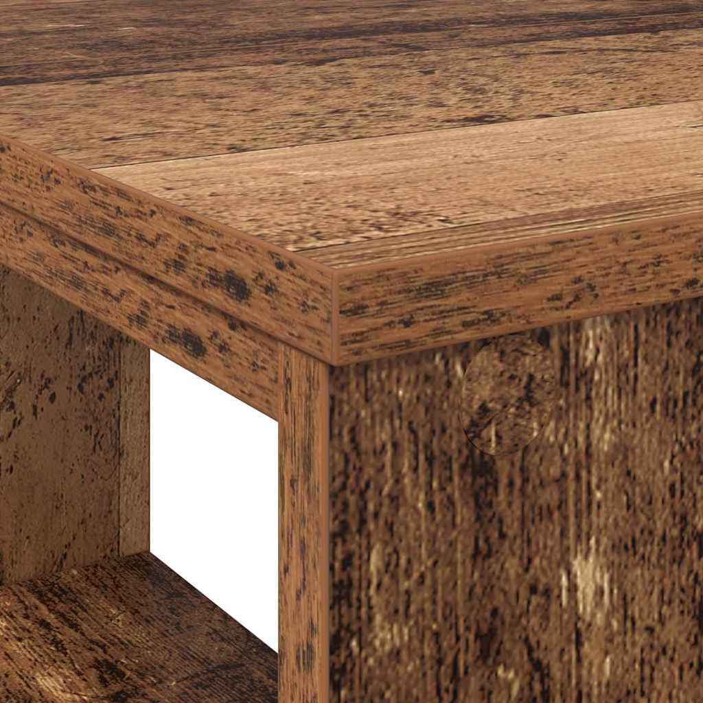 vidaXL Desk with Shelf Old Wood 90 x 50 x 75 cm Engineered Wood