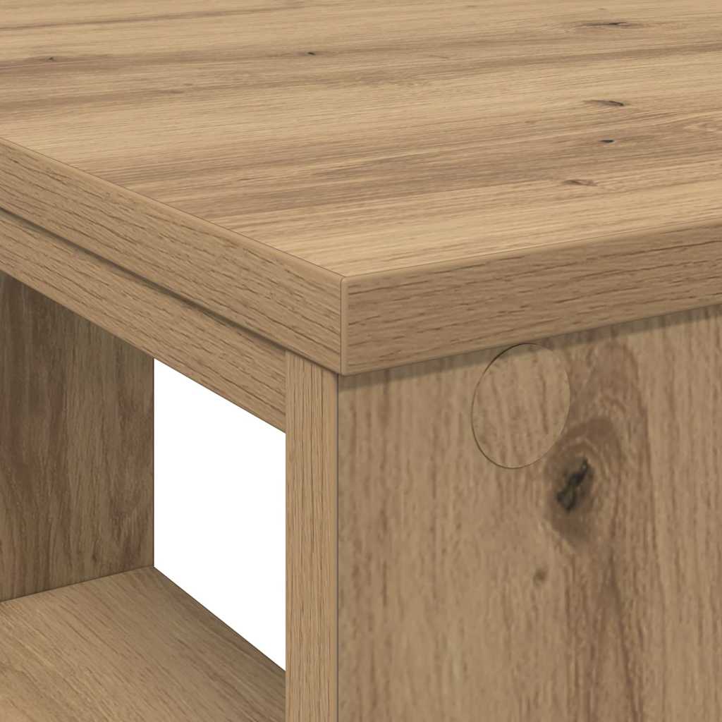 vidaXL Desk with Shelf Artisan Oak 90 x 50 x 75 cm Engineered Wood