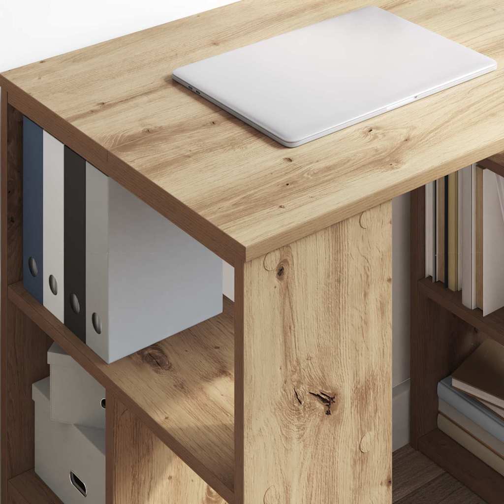 vidaXL Desk Artisan Oak Engineered Wood 90 x 50 x 75 cm