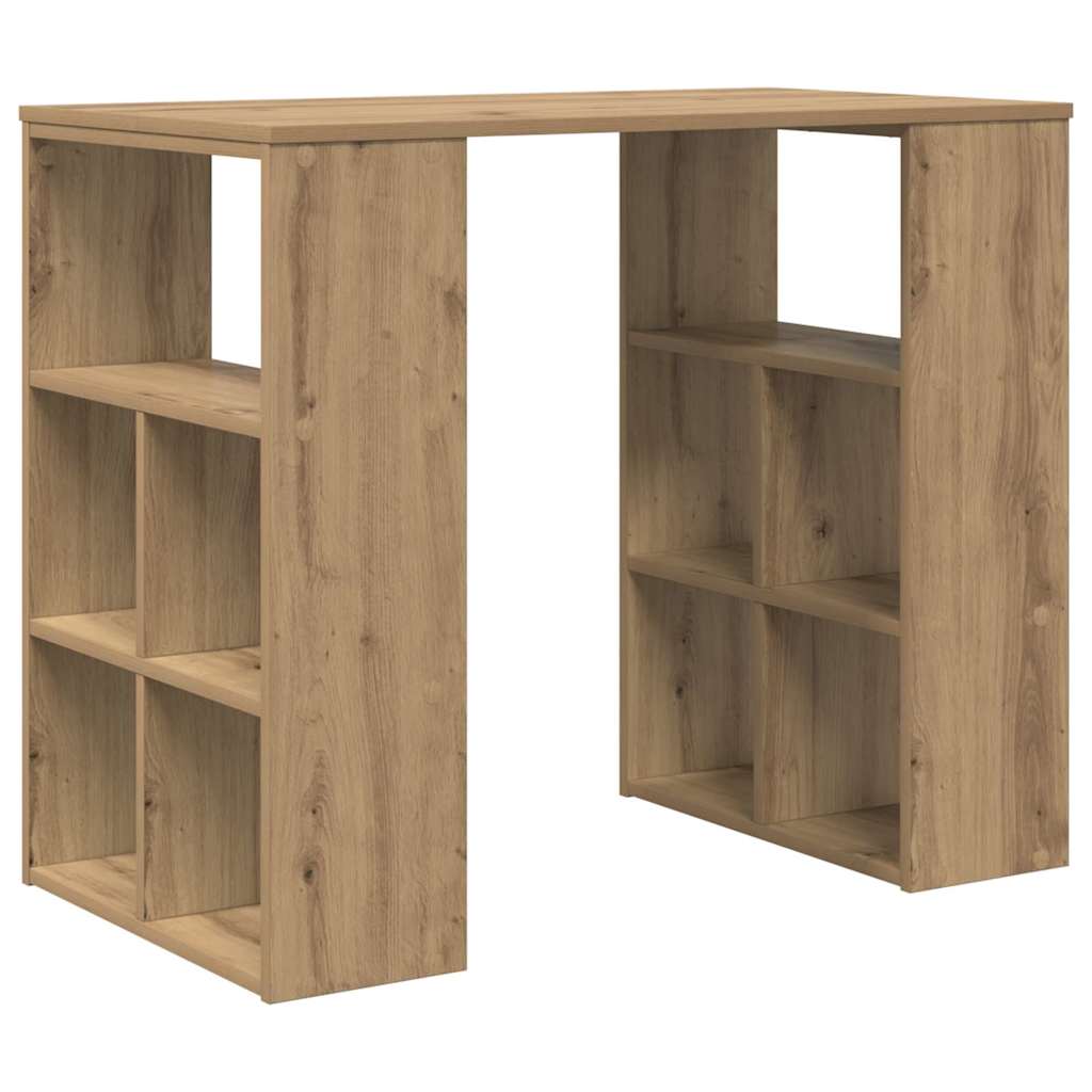 vidaXL Desk Artisan Oak Engineered Wood 90 x 50 x 75 cm