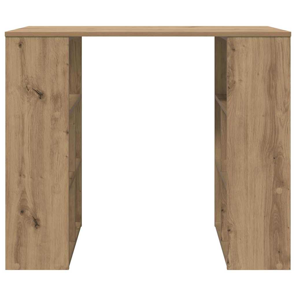 vidaXL Desk with Shelf Artisan Oak 90 x 50 x 75 cm Engineered Wood