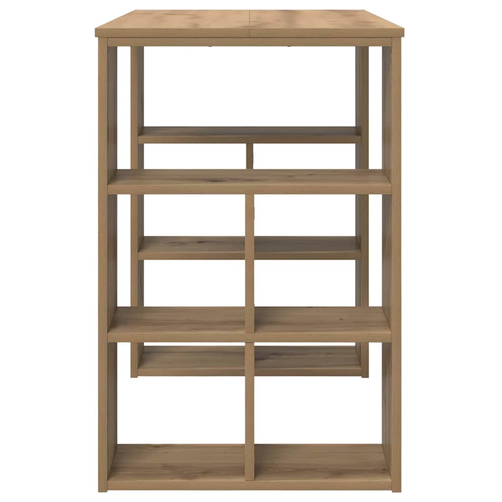 vidaXL Desk with Shelf Artisan Oak 90 x 50 x 75 cm Engineered Wood