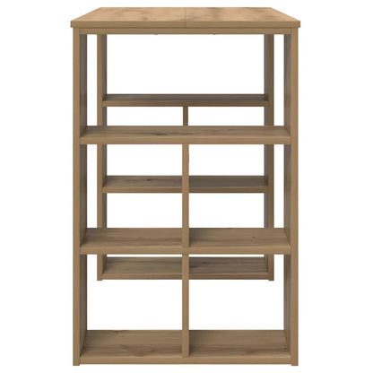 vidaXL Desk with Shelf Artisan Oak 90 x 50 x 75 cm Engineered Wood