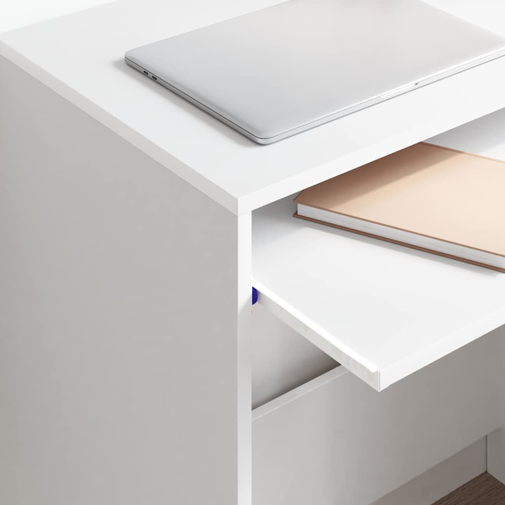 vidaXL Desk with Drawer White 77.5 x 43 x 79 cm Engineered Wood