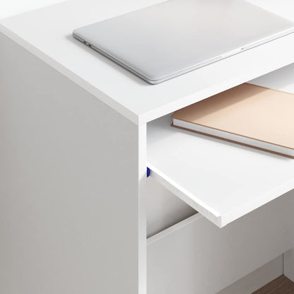 vidaXL Desk with Drawer White 77.5 x 43 x 79 cm Engineered Wood