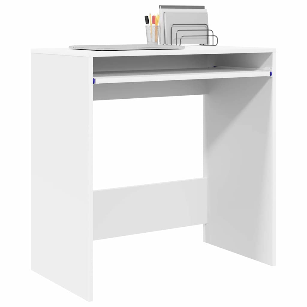 vidaXL Desk with Drawer White 77.5 x 43 x 79 cm Engineered Wood