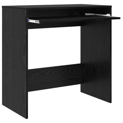 vidaXL Desk with Drawer Black Oak 77.5 x 43 x 79 cm Engineered Wood