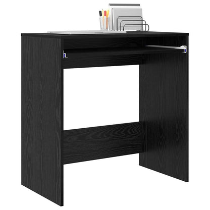 vidaXL Desk Black Oak Engineered Wood 77.5 x 43 x 79 cm