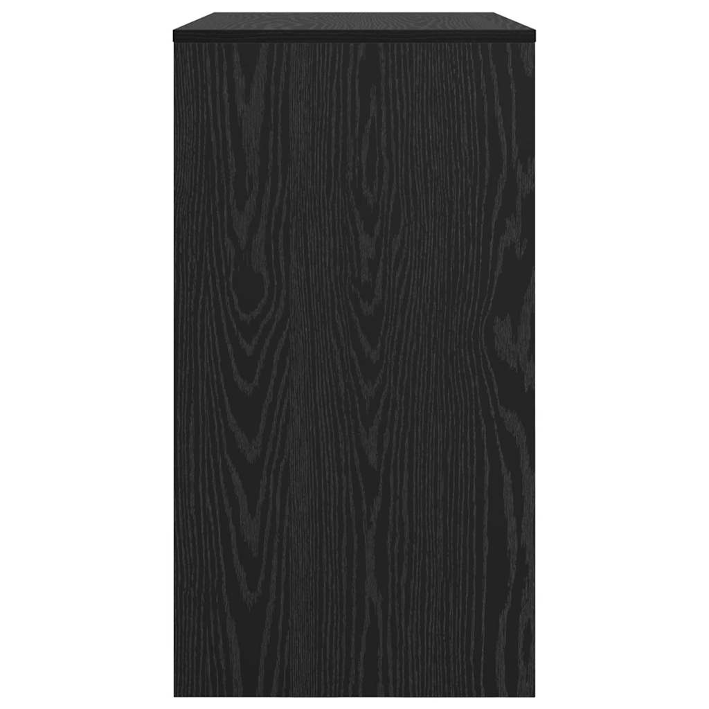 vidaXL Desk with Drawer Black Oak 77.5 x 43 x 79 cm Engineered Wood