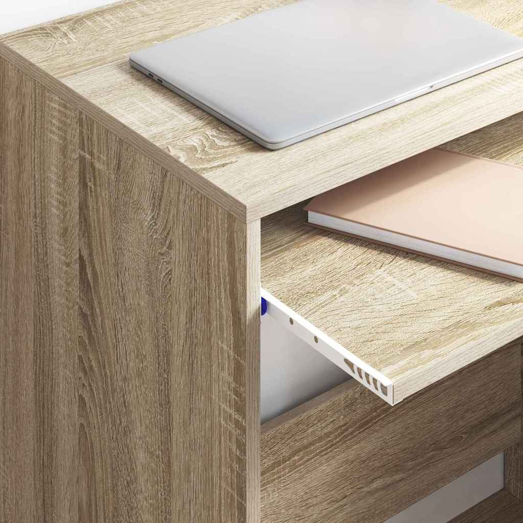 vidaXL Desk with Drawer Sonoma Oak 77.5 x 43 x 79 cm Engineered Wood