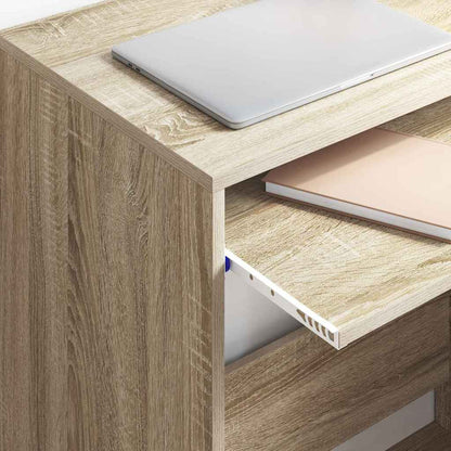 vidaXL Desk with Drawer Sonoma Oak 77.5 x 43 x 79 cm Engineered Wood