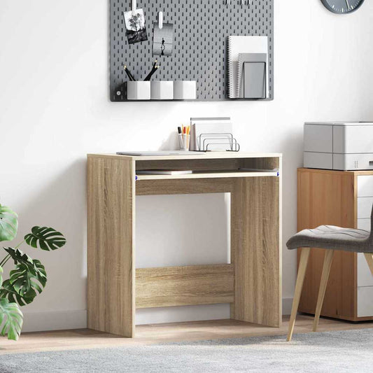 vidaXL Desk Sonoma Oak Engineered Wood 77.5 x 43 x 79 cm