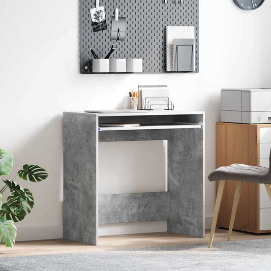 vidaXL Desk Concrete Grey Engineered Wood 77.5 x 43 x 79 cm