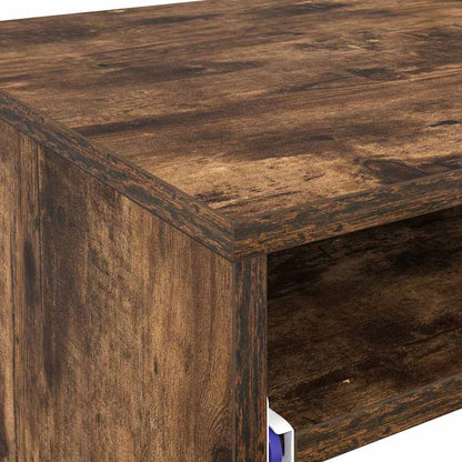 vidaXL Desk with Drawer Smoked Oak 77.5 x 43 x 79 cm Engineered Wood