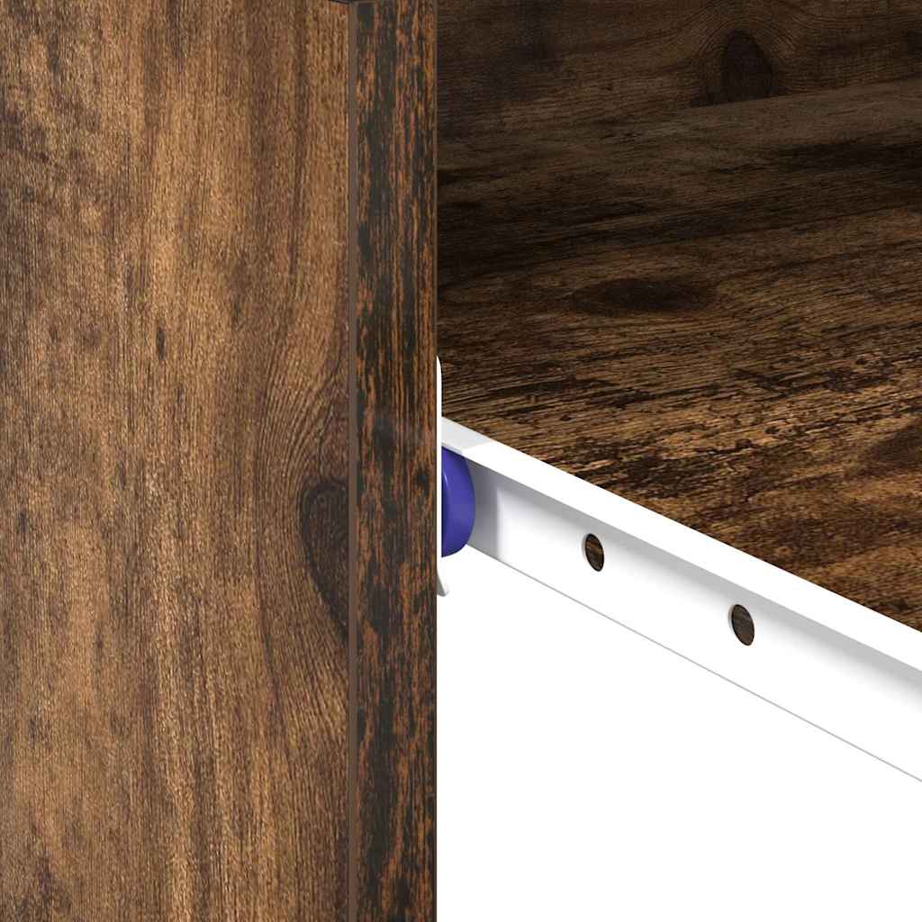 vidaXL Desk with Drawer Smoked Oak 77.5 x 43 x 79 cm Engineered Wood