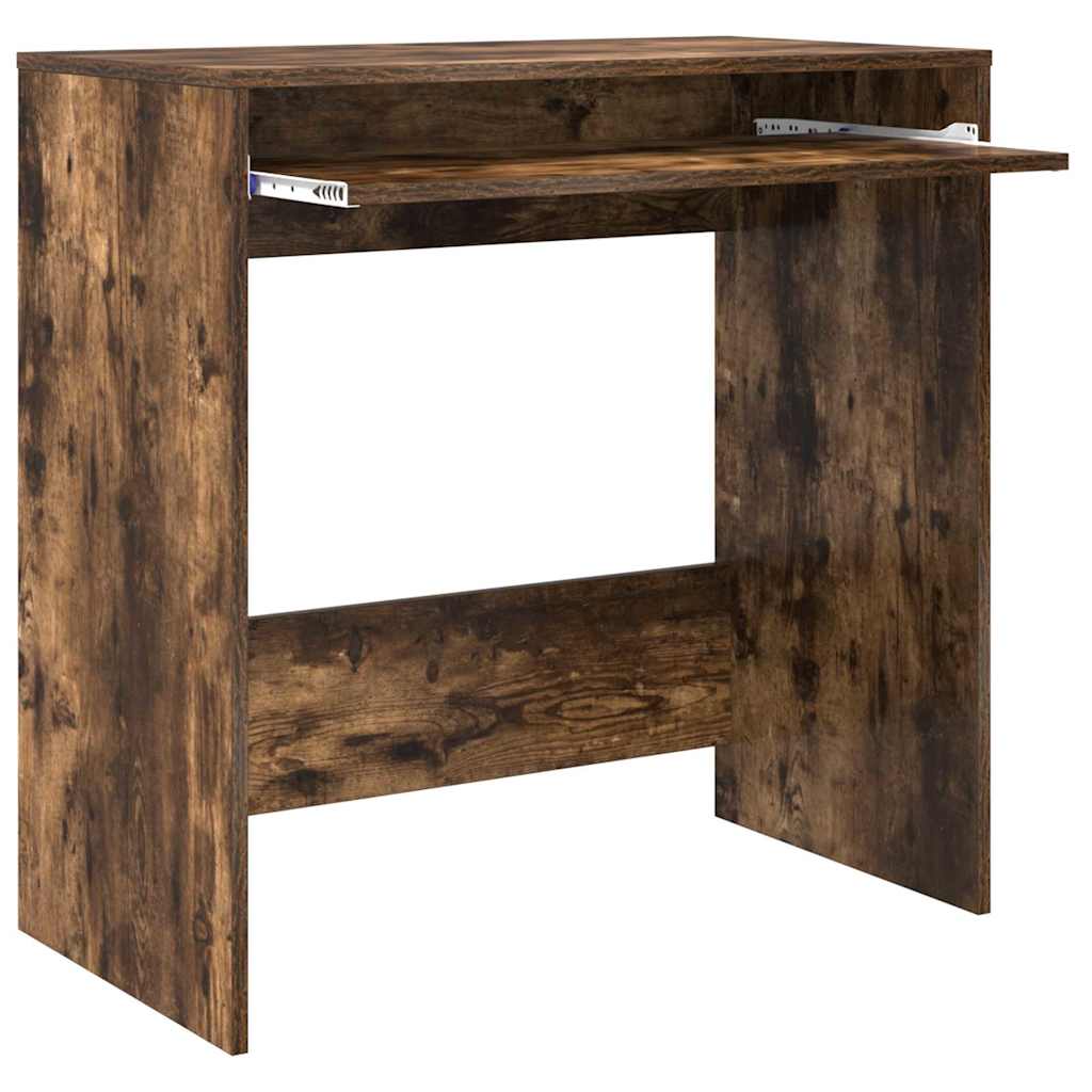vidaXL Desk with Drawer Smoked Oak 77.5 x 43 x 79 cm Engineered Wood
