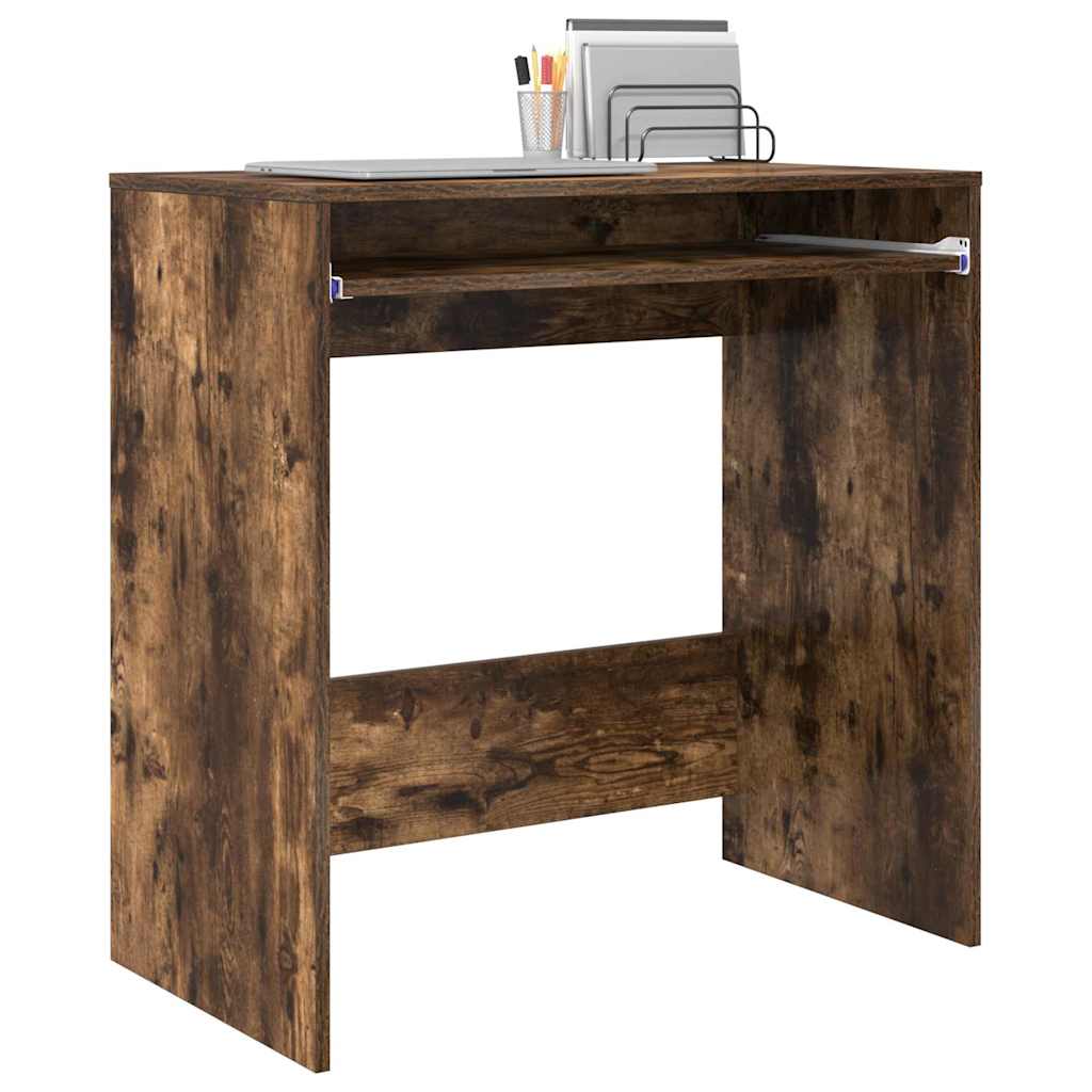 vidaXL Desk Smoked Oak Engineered Wood 77.5 x 43 x 79 cm