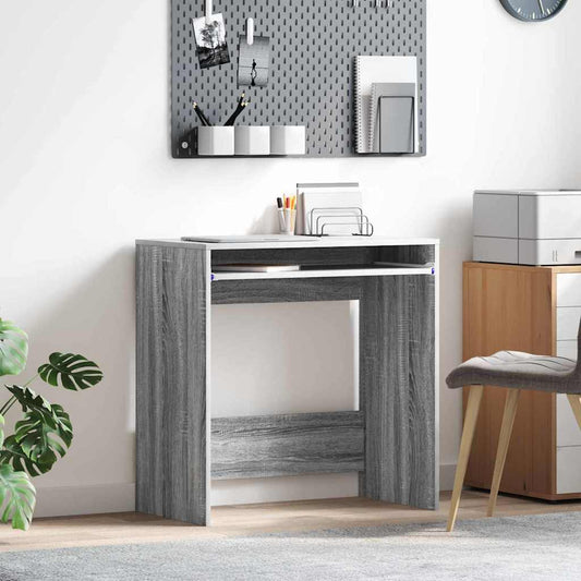vidaXL Desk Grey Sonoma Engineered Wood 77.5 x 43 x 79 cm