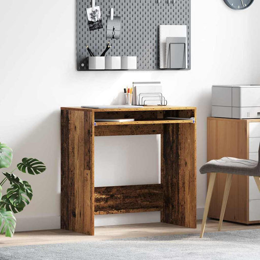 vidaXL Desk with Drawer Old Wood 77.5 x 43 x 79 cm Engineered Wood