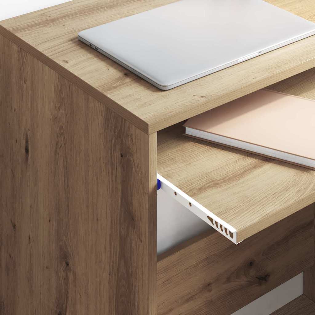 vidaXL Desk Artisan Oak Engineered Wood 77.5 x 43 x 79 cm