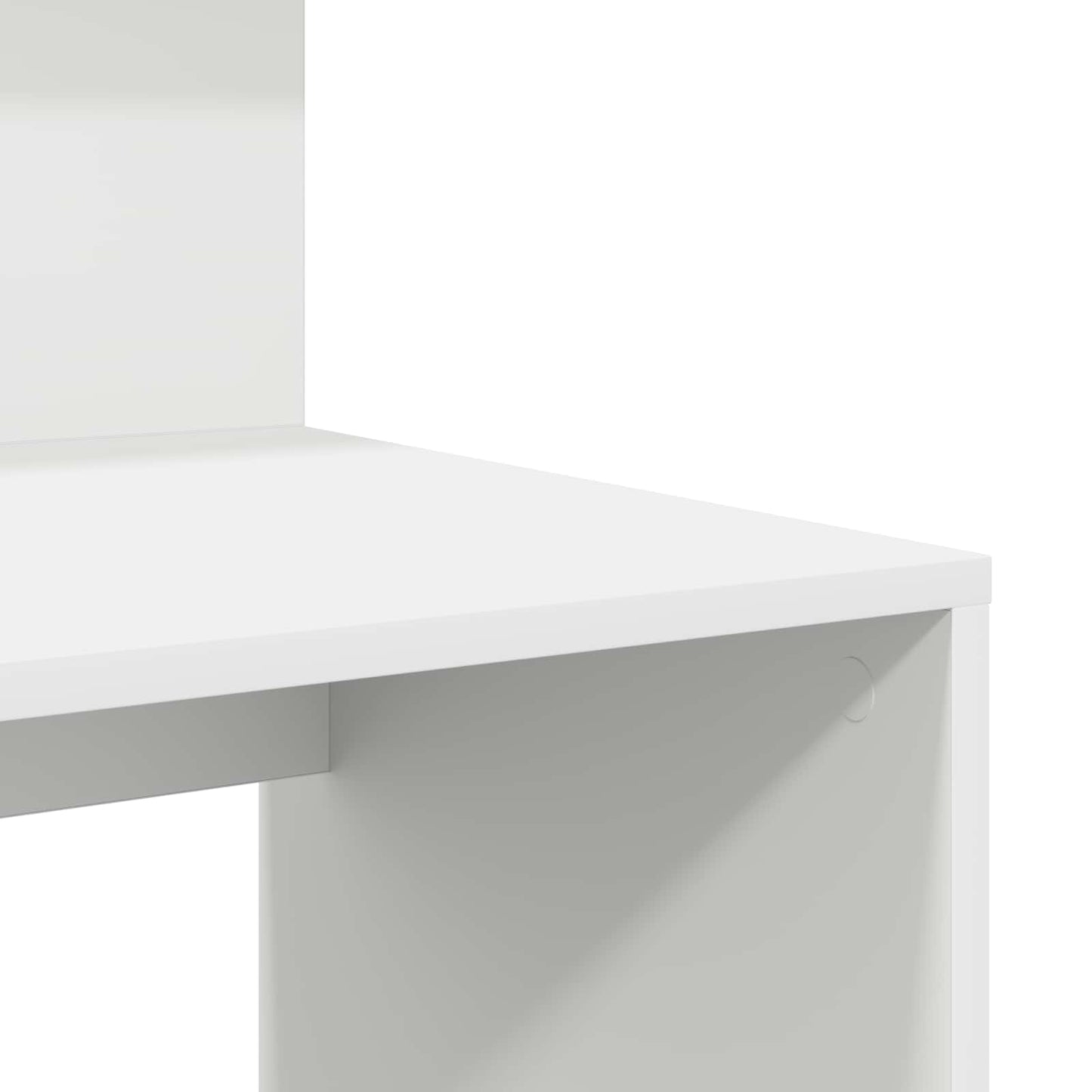 vidaXL Desk with Shelf White 90 x 48 x 101.5 cm Engineered Wood