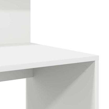 vidaXL Desk with Shelf White 90 x 48 x 101.5 cm Engineered Wood