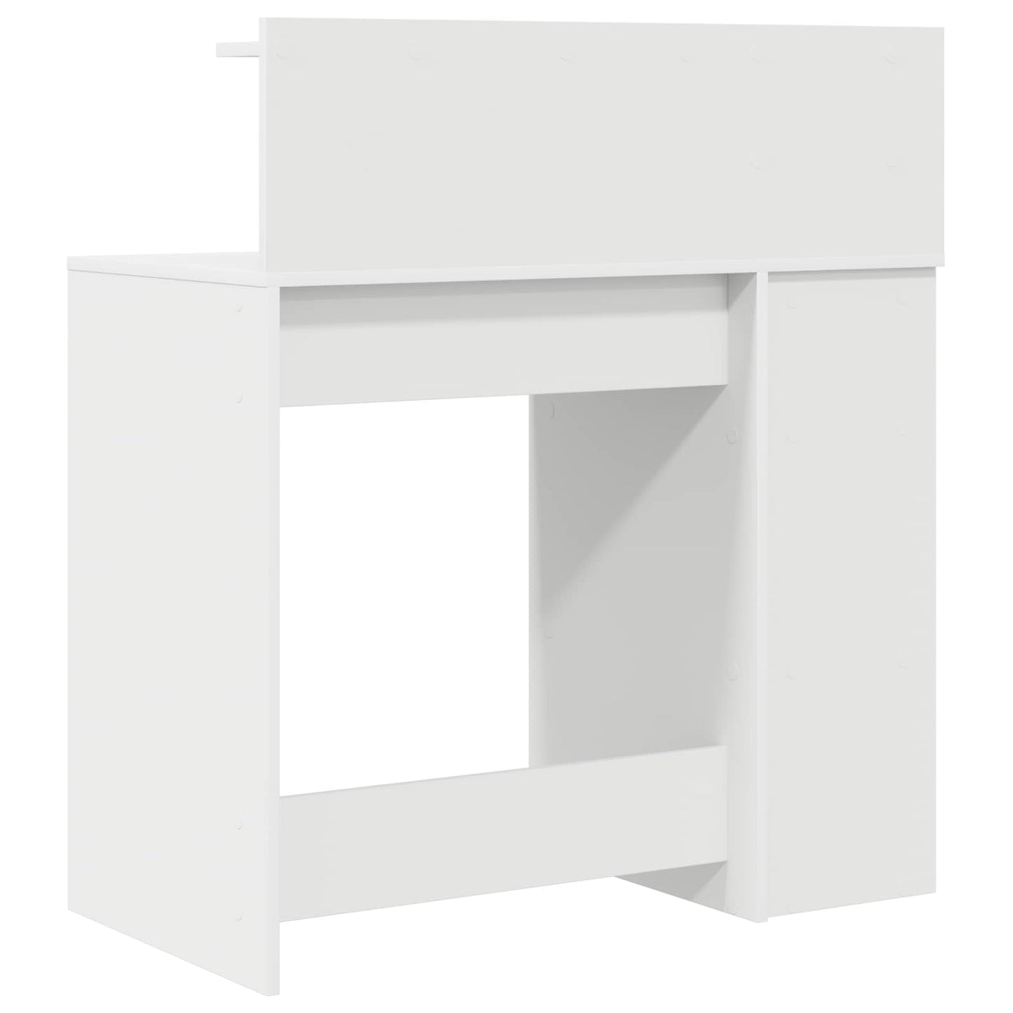 vidaXL Desk with Shelf White 90 x 48 x 101.5 cm Engineered Wood