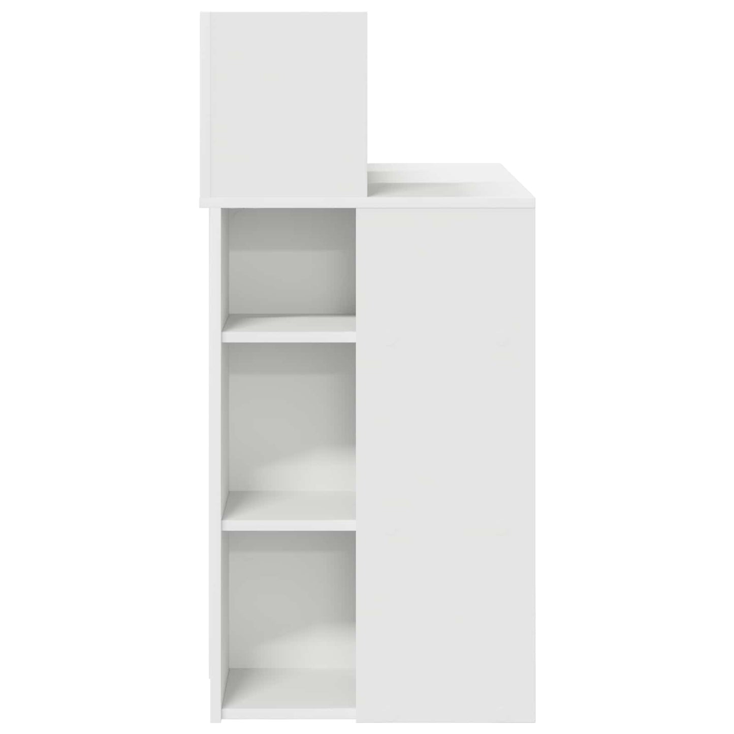 vidaXL Desk with Shelf White 90 x 48 x 101.5 cm Engineered Wood