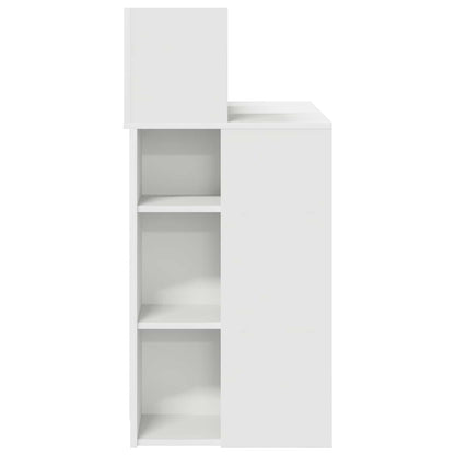 vidaXL Desk with Shelf White 90 x 48 x 101.5 cm Engineered Wood