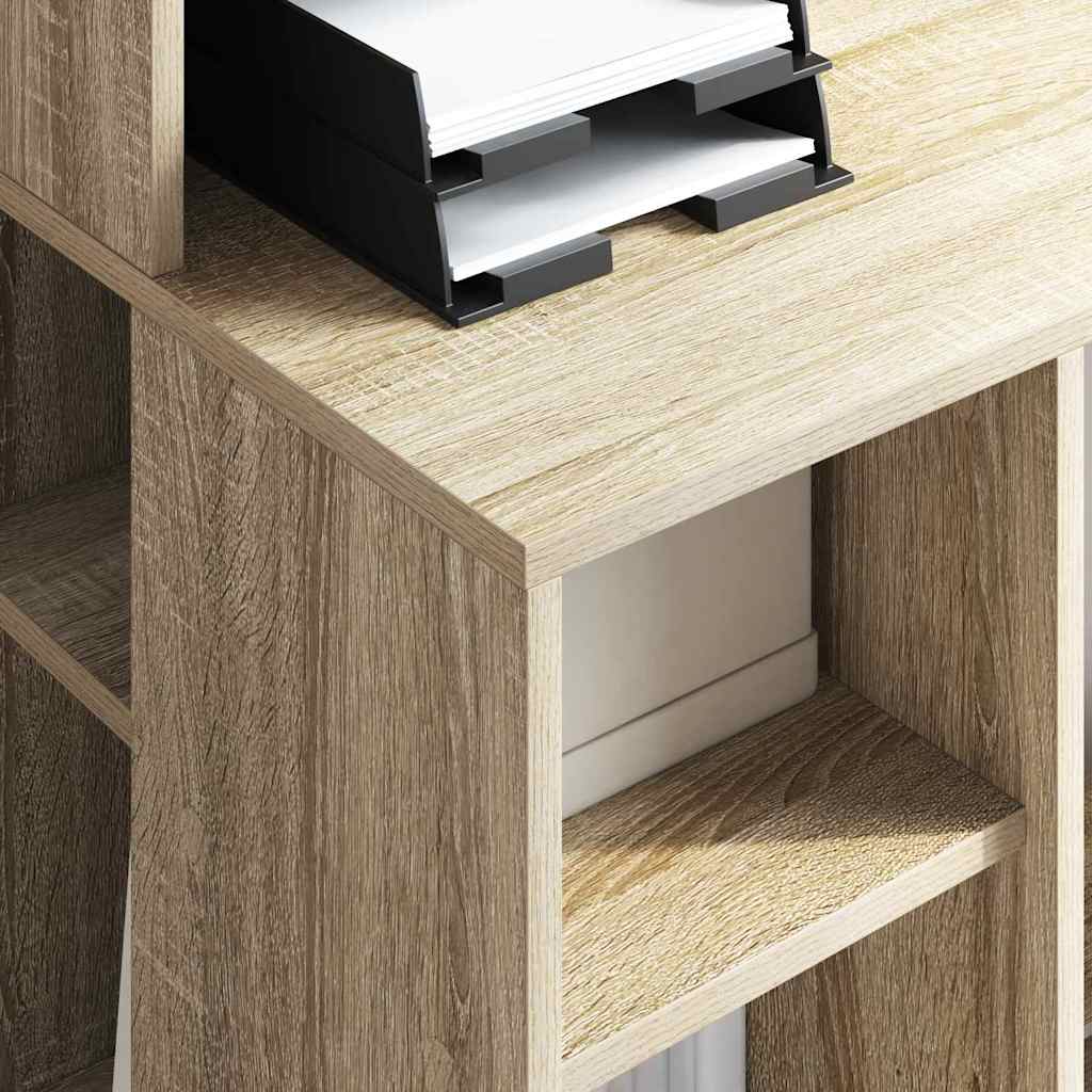 vidaXL Desk with Shelf Sonoma Oak 90 x 48 x 101.5 cm Engineered Wood