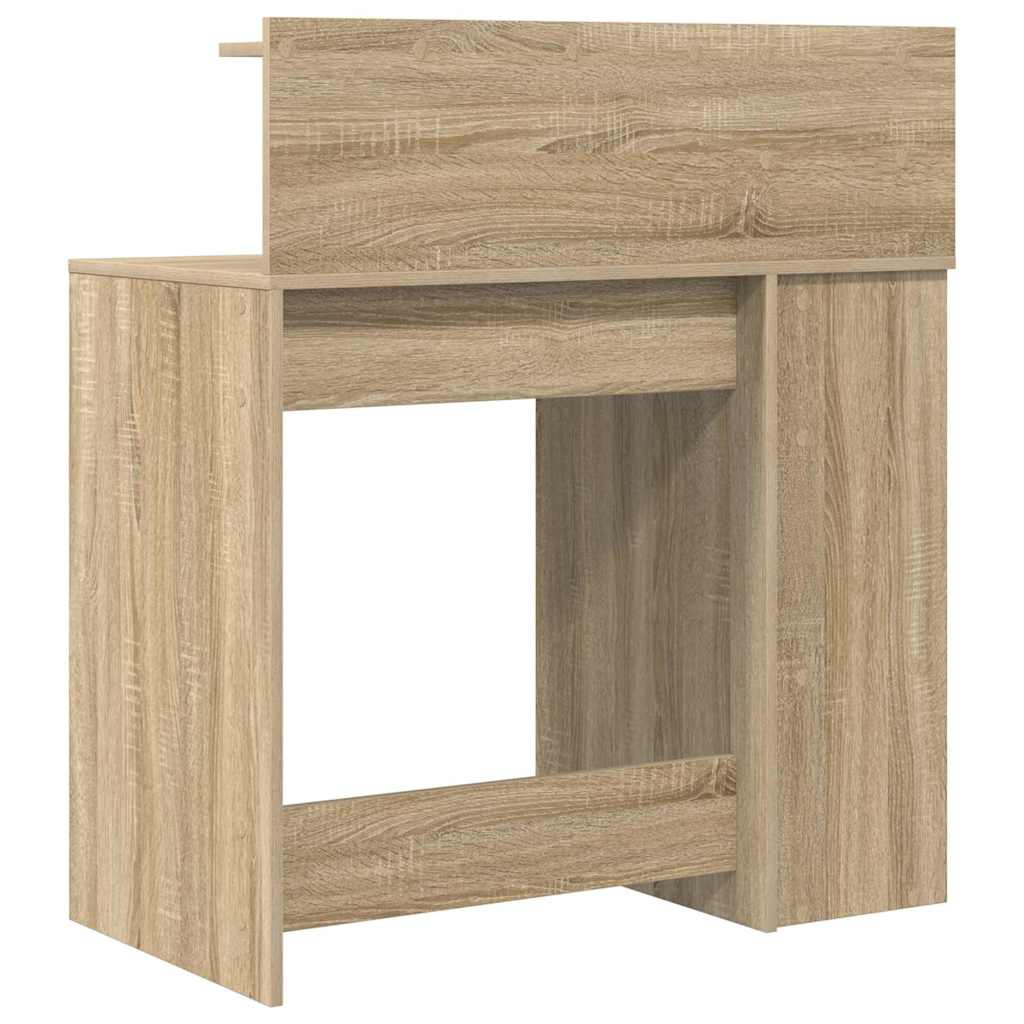vidaXL Desk with Shelf Sonoma Oak 90 x 48 x 101.5 cm Engineered Wood