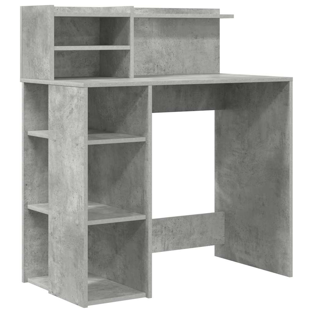 vidaXL Desk Concrete Grey 90 x 48 x 101.5 cm Engineered Wood