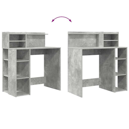 vidaXL Desk Concrete Grey 90 x 48 x 101.5 cm Engineered Wood