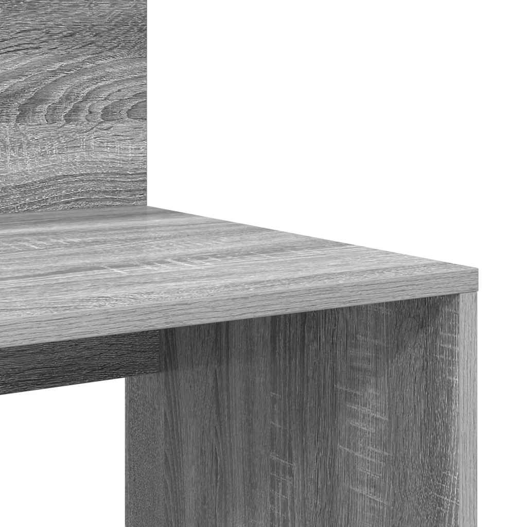 vidaXL Desk with Shelf Grey Sonoma 90 x 48 x 101.5 cm Engineered Wood