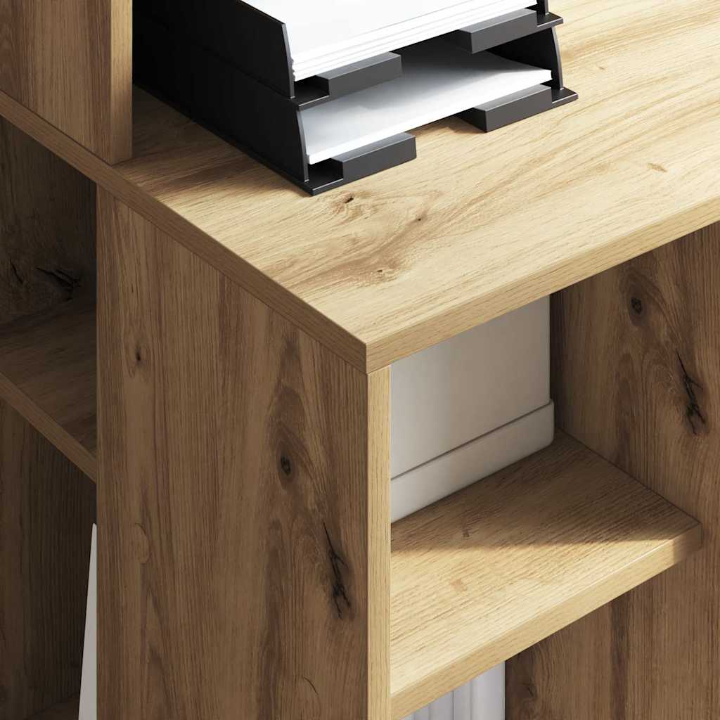 vidaXL Desk Artisan Oak Engineered Wood 90 x 48 x 101.5 cm