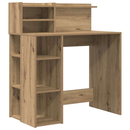 vidaXL Desk Artisan Oak Engineered Wood 90 x 48 x 101.5 cm