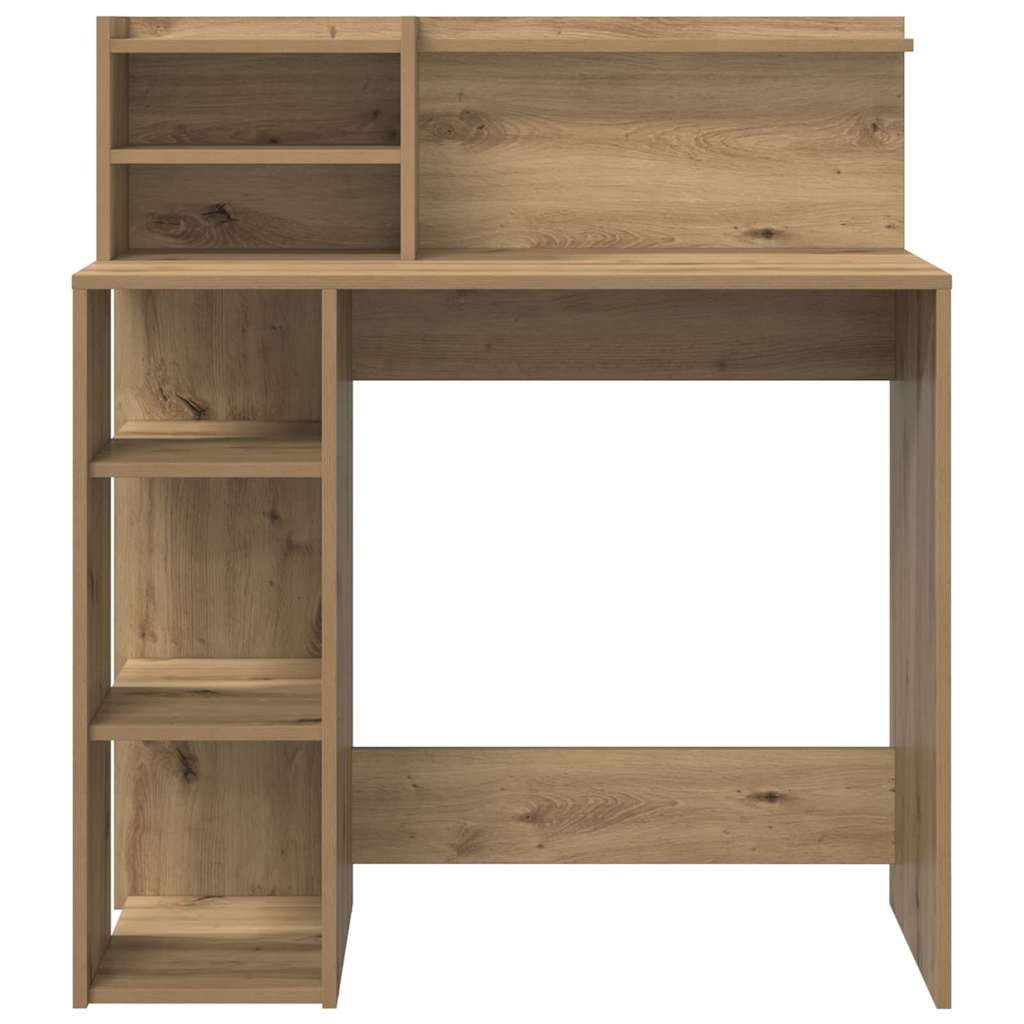 vidaXL Desk Artisan Oak Engineered Wood 90 x 48 x 101.5 cm