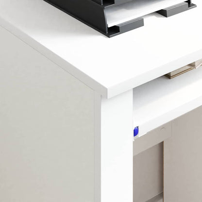 vidaXL Desk with Wheels White Engineered Wood 91 x 50 x 77 cm