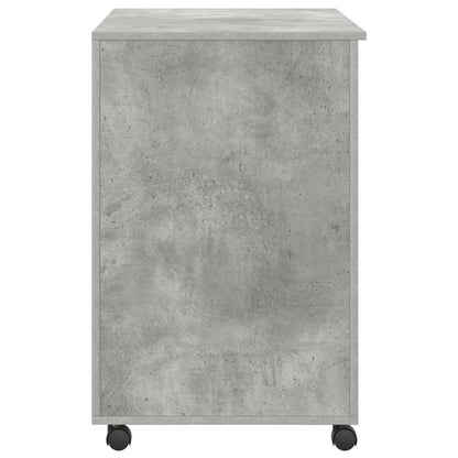 vidaXL Desk with Wheels Concrete Grey 91 x 50 x 77 cm Engineered Wood