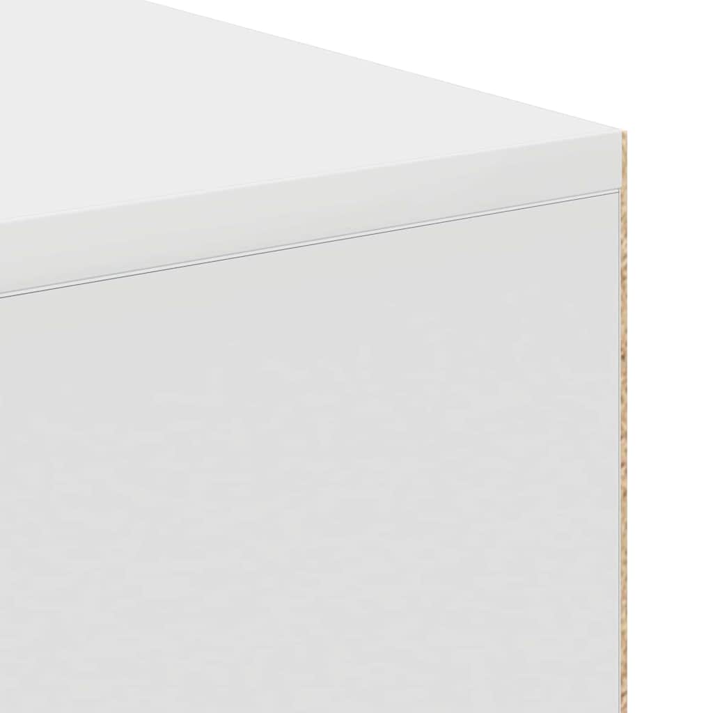 vidaXL Desk with Shelf White 102 x 50 x 75 cm Engineered Wood
