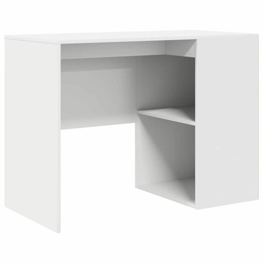 vidaXL Desk with Shelf White 102 x 50 x 75 cm Engineered Wood