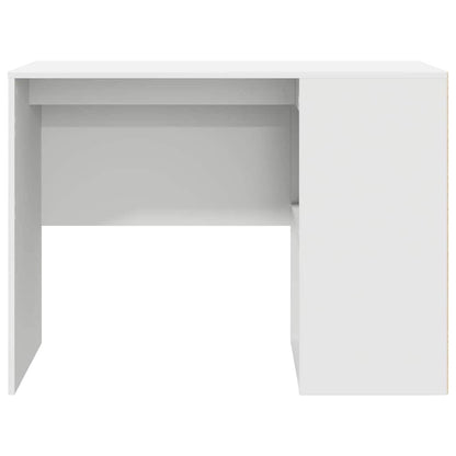 vidaXL Desk with Shelf White 102 x 50 x 75 cm Engineered Wood