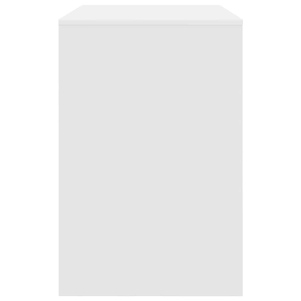vidaXL Desk with Shelf White 102 x 50 x 75 cm Engineered Wood
