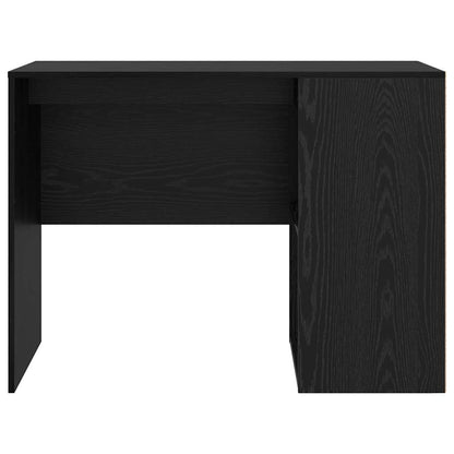 vidaXL Desk with Shelf Black Oak 102 x 50 x 75 cm Engineered Wood