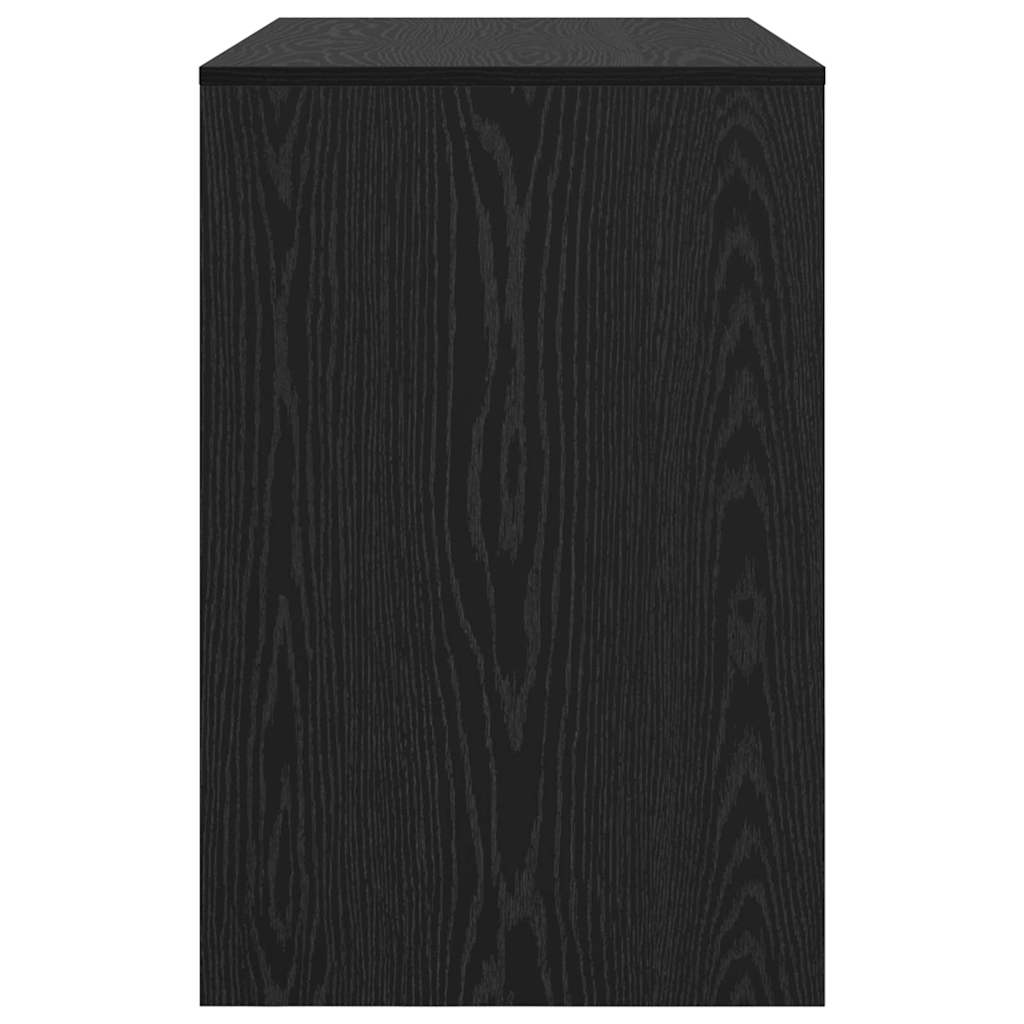 vidaXL Desk with Shelf Black Oak 102 x 50 x 75 cm Engineered Wood