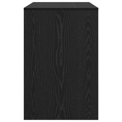 vidaXL Desk with Shelf Black Oak 102 x 50 x 75 cm Engineered Wood