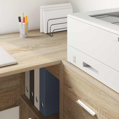 vidaXL Desk with Shelf Sonoma Oak 102 x 50 x 75 cm Engineered Wood